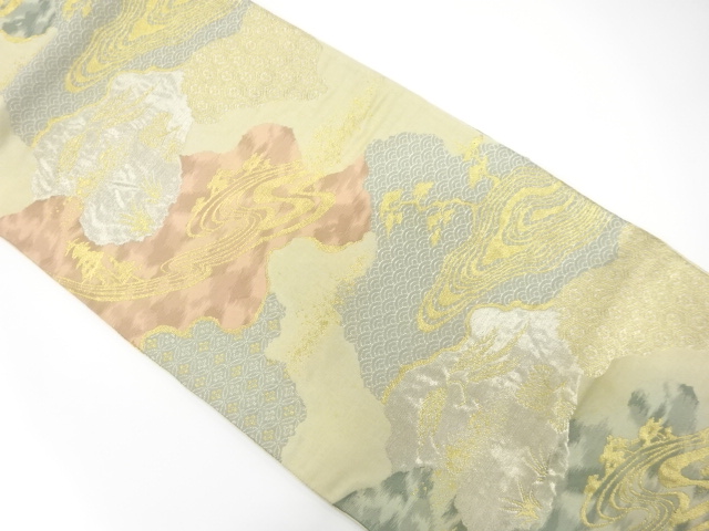 JAPANESE KIMONO / ANTIQUE FUKURO OBI / SILK / WOVEN MICHINAGADORI